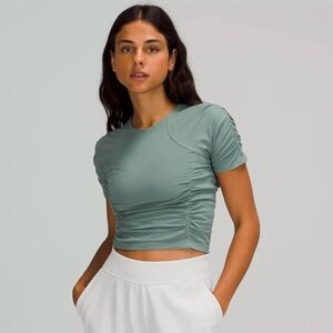 lululemon athletica Green Ruched Top